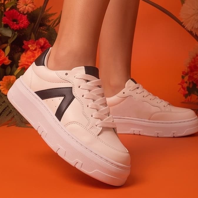 Tênis Feminino Plataforma Casual Flatform Sapatenis Sola Caixa Alta Tratorado Confortável Calçado Urbano Blogueira