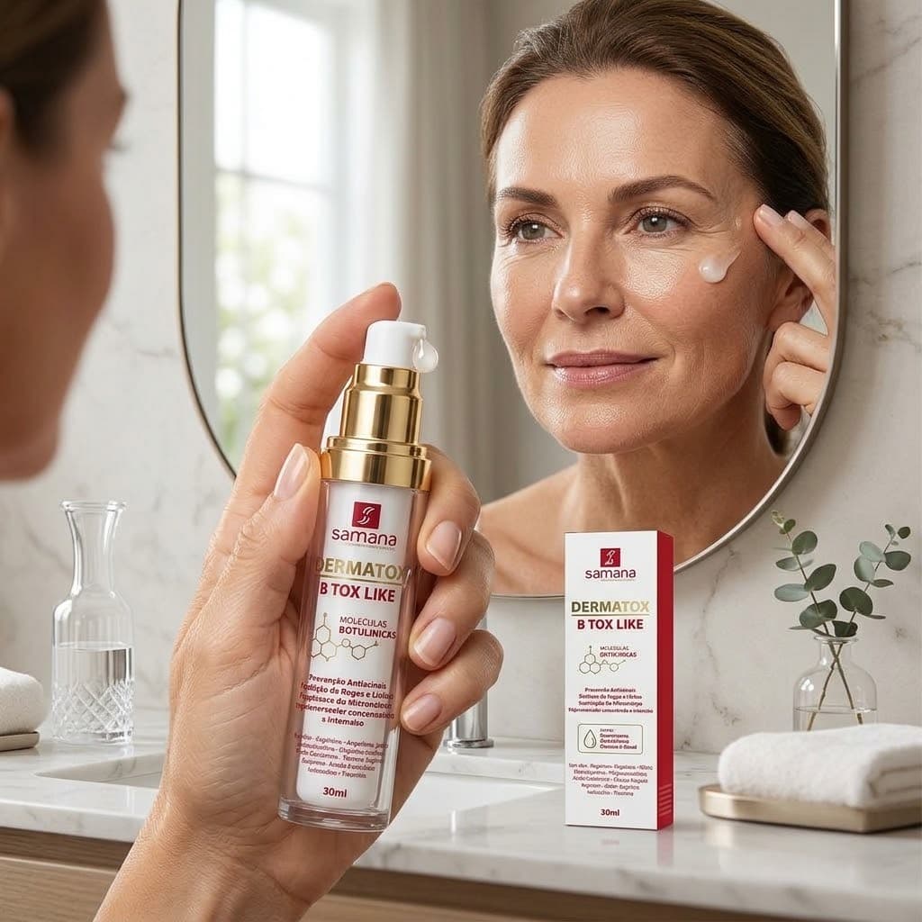 Creme Facial Samana Dermatox B-Tox Like 30ml Anti-idade Peptídeos Antissinais Hidratante Firmador Rejuvenescedor