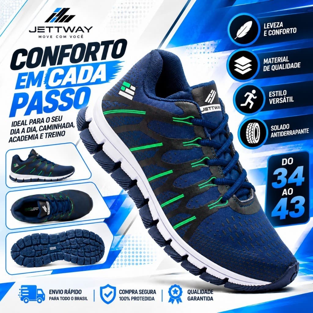 Tênis Esportivo Academia caminhada treino corrida leve 34 ao 43 tenis masculino e feminino PROMOÇÃO