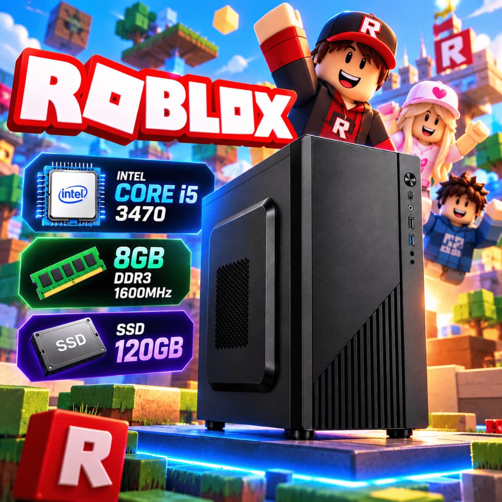 Computador Gamer Roblox I5 com 8 Gb de Memoria Ram DDR3 SSD 120GB com Windows 11 PC Novo