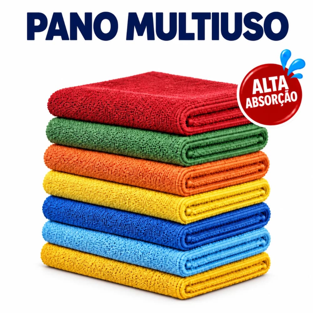 Kit 10 Panos Multiuso Limpeza Pia Móveis Carro Poeira Microfibra Alta Absorção Pano Envio Full