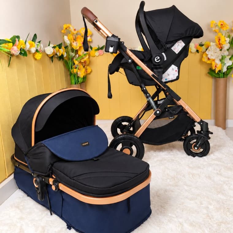 Carrinho moisés Com bebê Conforto acoplável, Molas amortecedores, Multifuncional, menino  menina kit