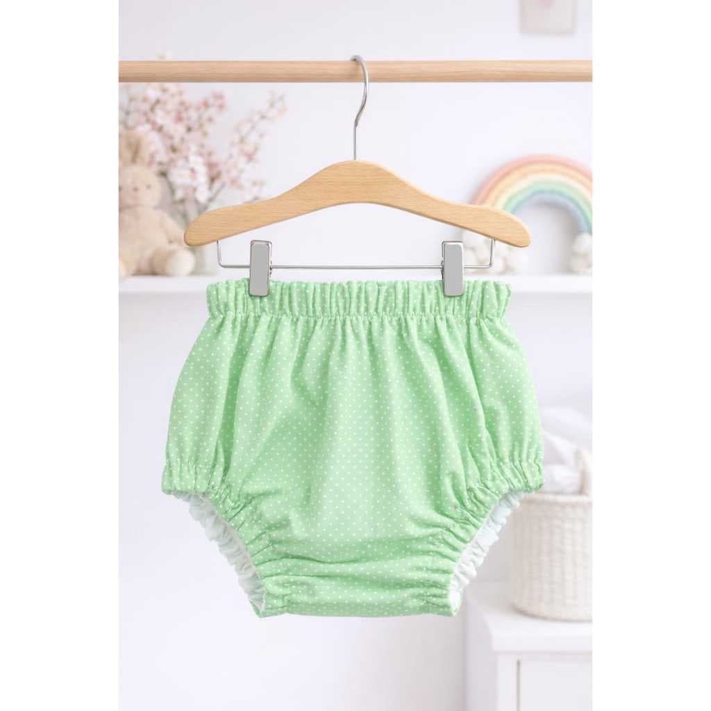 Calcinha Tapa Fralda Bebe Criança Short Roupa Infantil Verde Amarela Vermelha Flores Forrado Confortável Premium Algodao