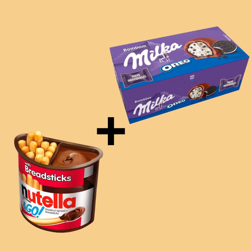 Combo Páscoa Importada - Bombom Milka Oreo  + Nutella & Go