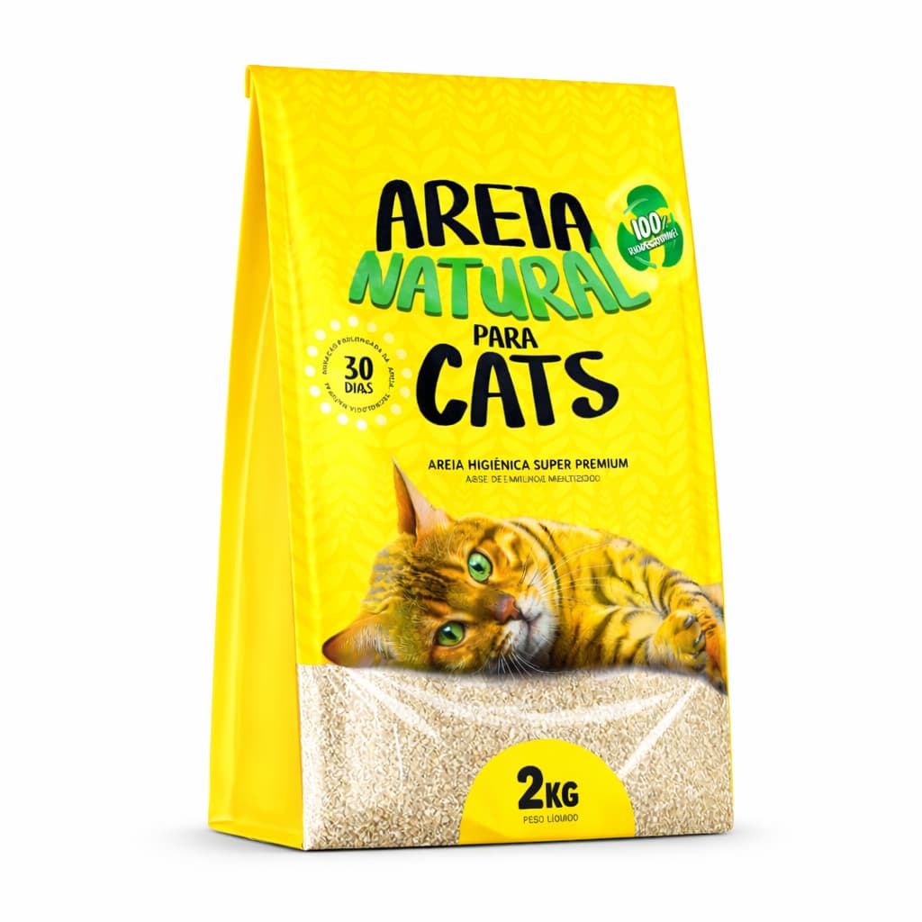 Area Gato Areia Biodegradável Sanitaria 4kg Ultra Absorção