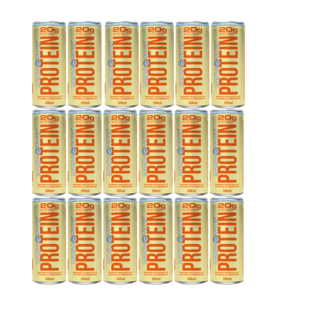 Aguá Mamba Protein, 20g De Colágeno Manga E Pêssego Kit C/24