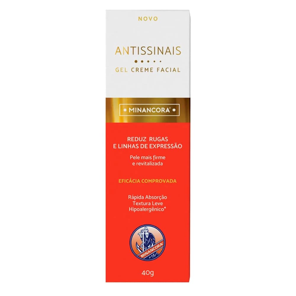 Gel Creme Anti Idade Facial Redução de Rugas 40g