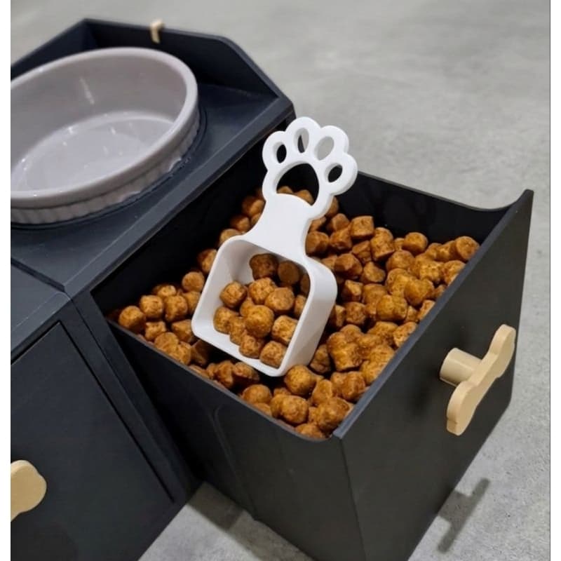 colher para ração de cachorro organizador pote ração pet alimento cães gatos pet box food