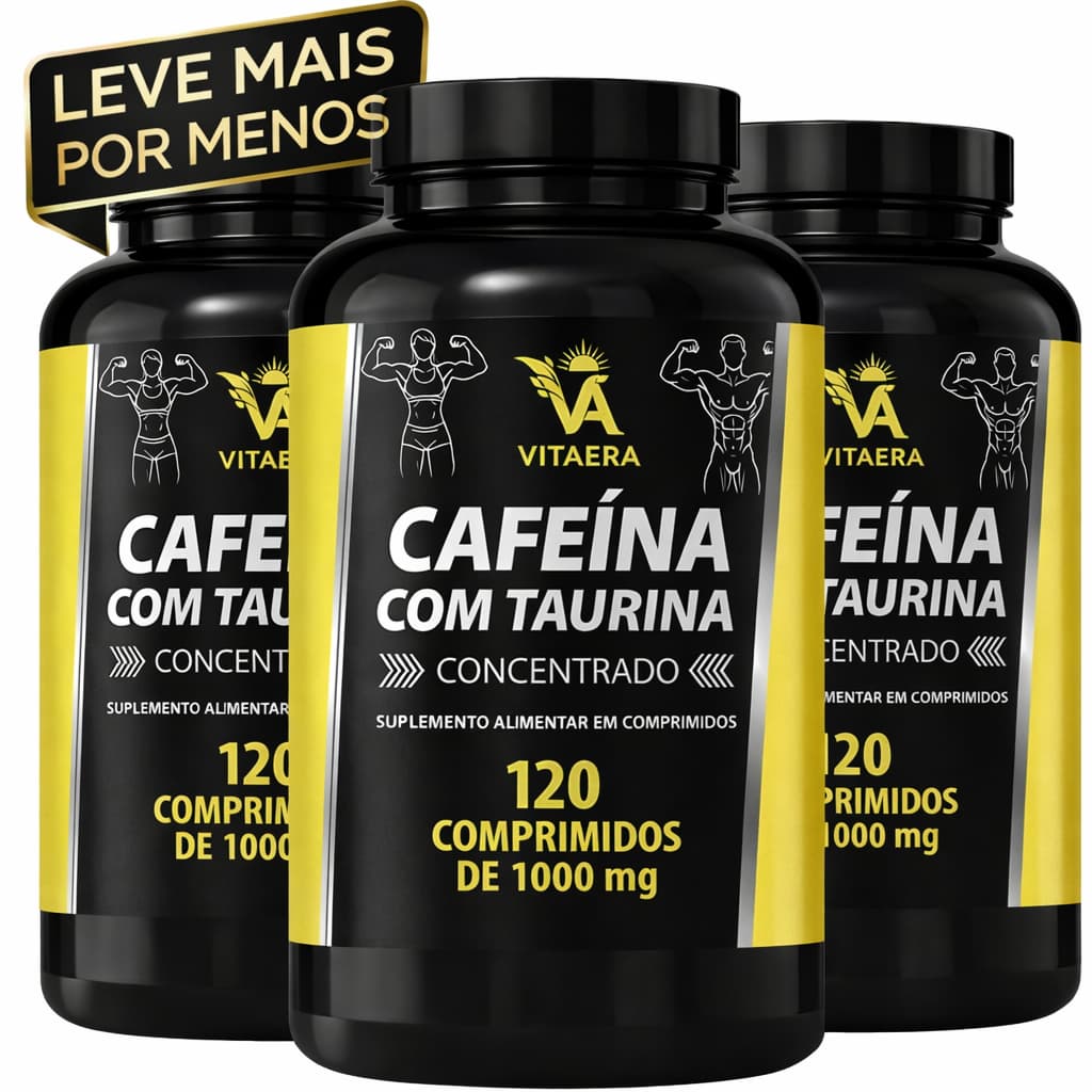 Cafeína com Taurina Concentrada Melhor Termogênico Pré Treino - ENVIO IMEDIATO
