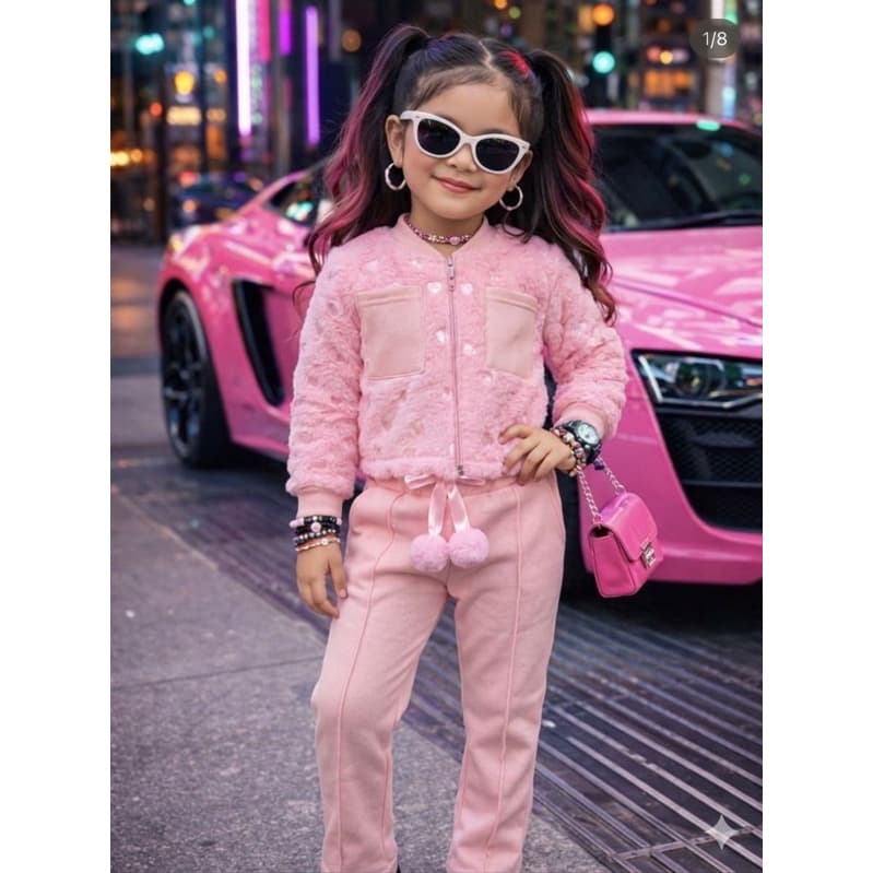 conjunto  moletom  agasalho infantil  menina luxo Bloqueirinha  inverno frio