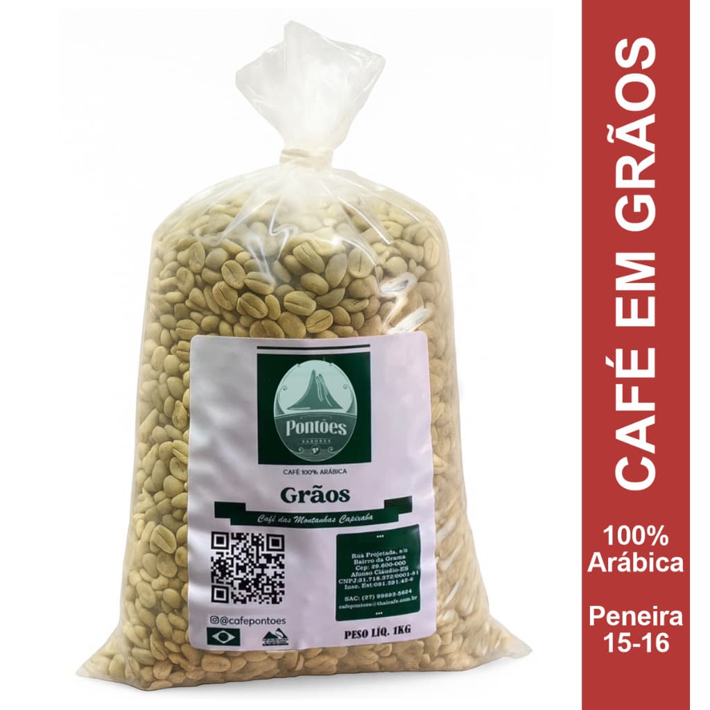 Café em Grãos Cru 5Kg 100% Arábica - Café Pontões