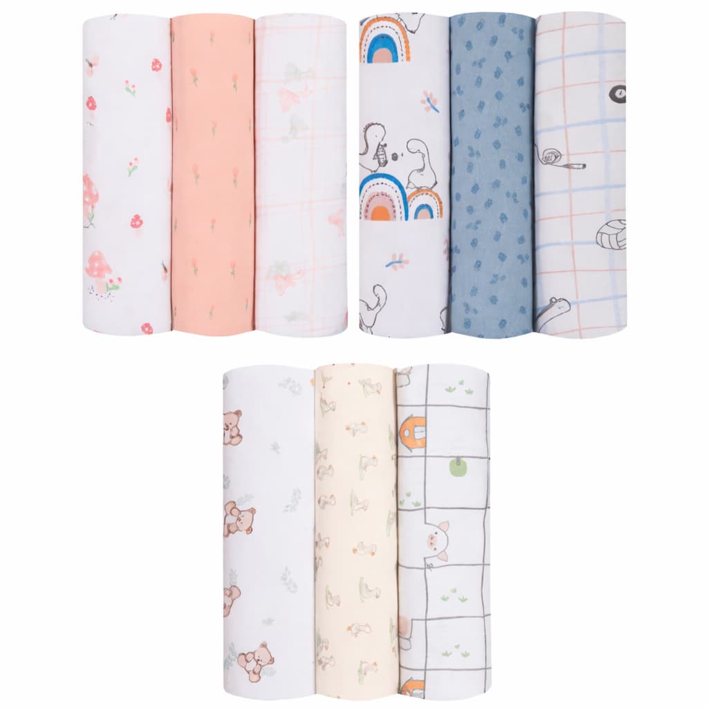Kit 3 Unds Cueiro Flanelado Bebe 80X80 Algodao Pano Macio Conforto Protecao Enxoval Alta Qualidade