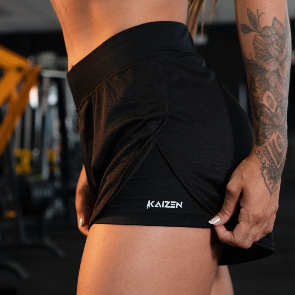 roupa de academia feminina Bermudas Compressão Feminina Fitness Modeladora Antitransparente Treino Cintura Alta
