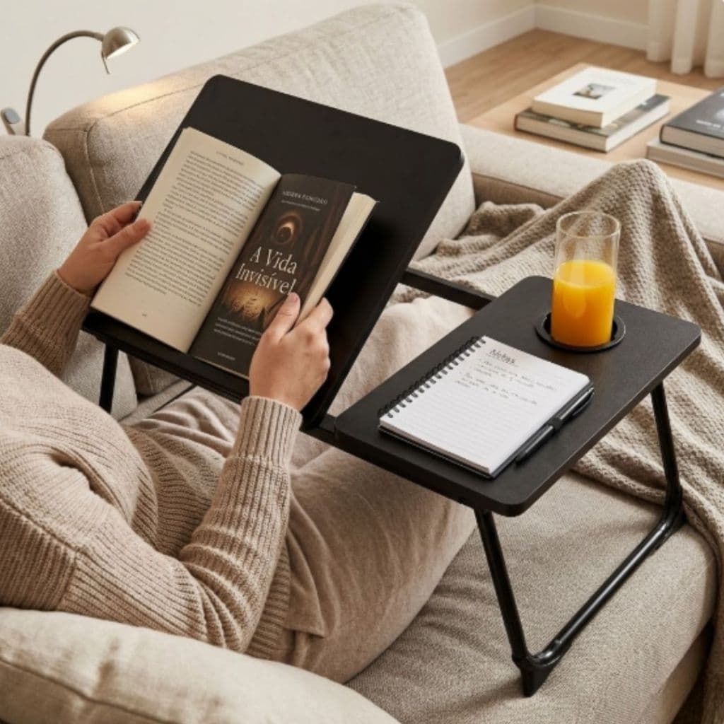 Mesinha Notebook Cama Inclinável Dobrável C Ajuste Home Office