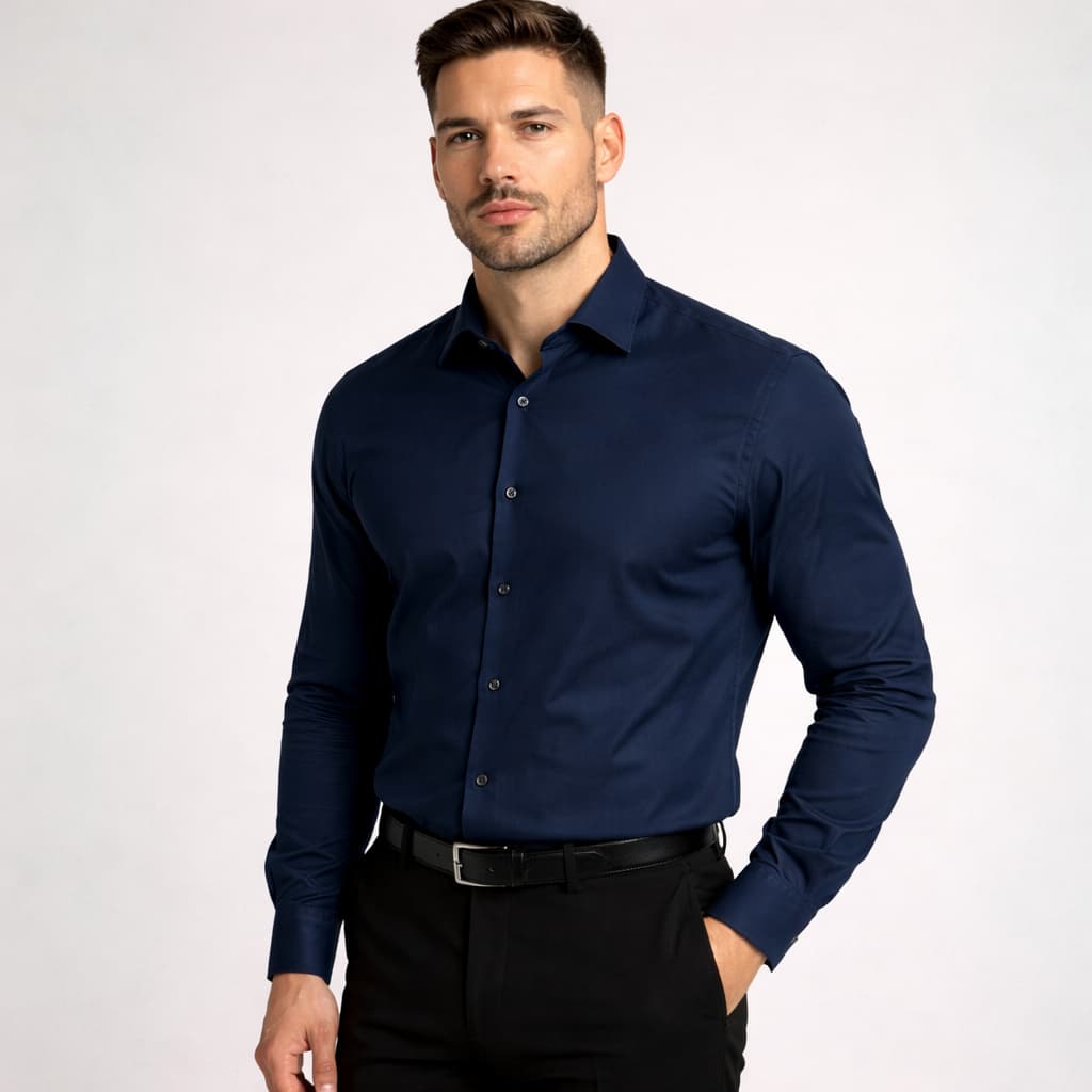 Camisa Social Masculina Slim Premium Manga Longa