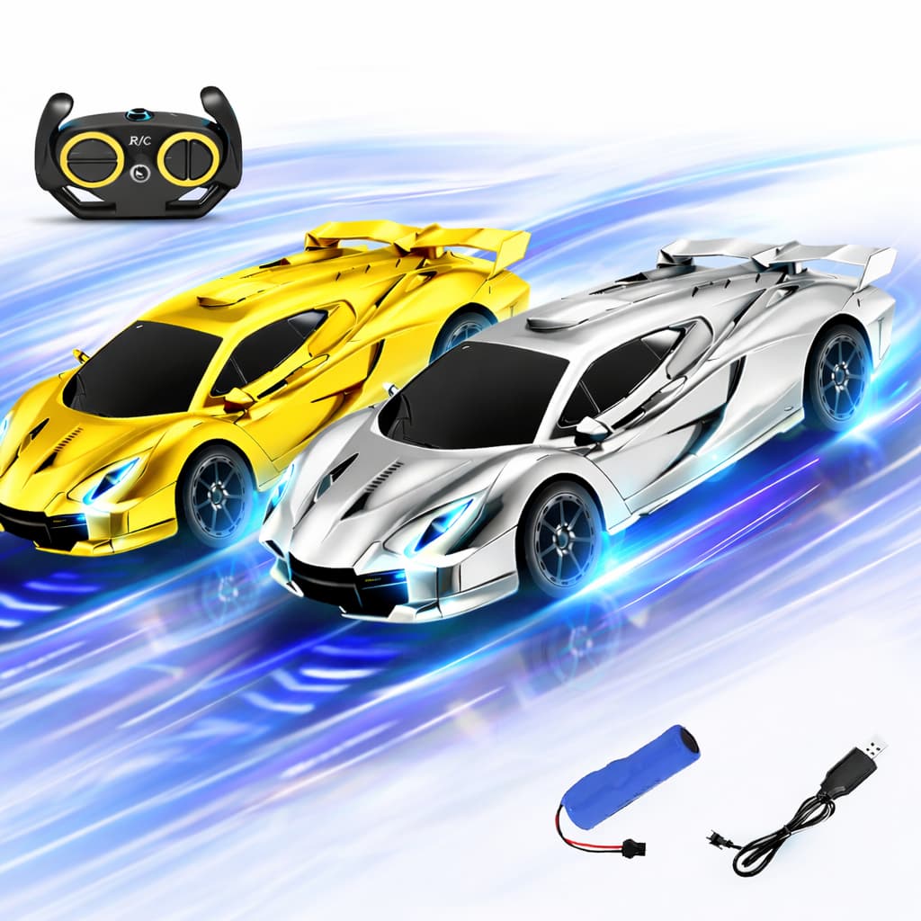 Carrinho De Controle Remoto Bugatti Brinquedo Corrida Veloz Com Luz Recarregavel Kizumba