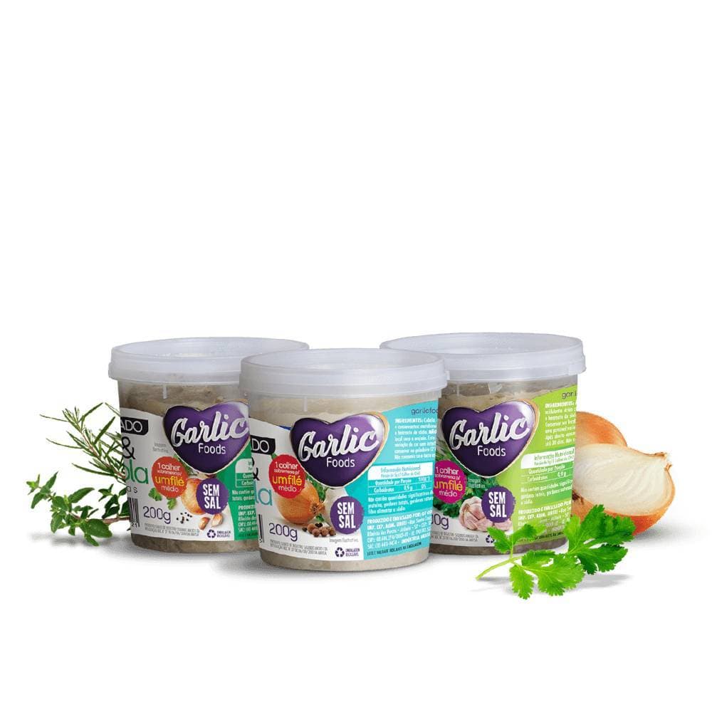Tempero Pronto Alho e Cebola Salsa e Cebolinha e Ervas Finas Gourmet 200g