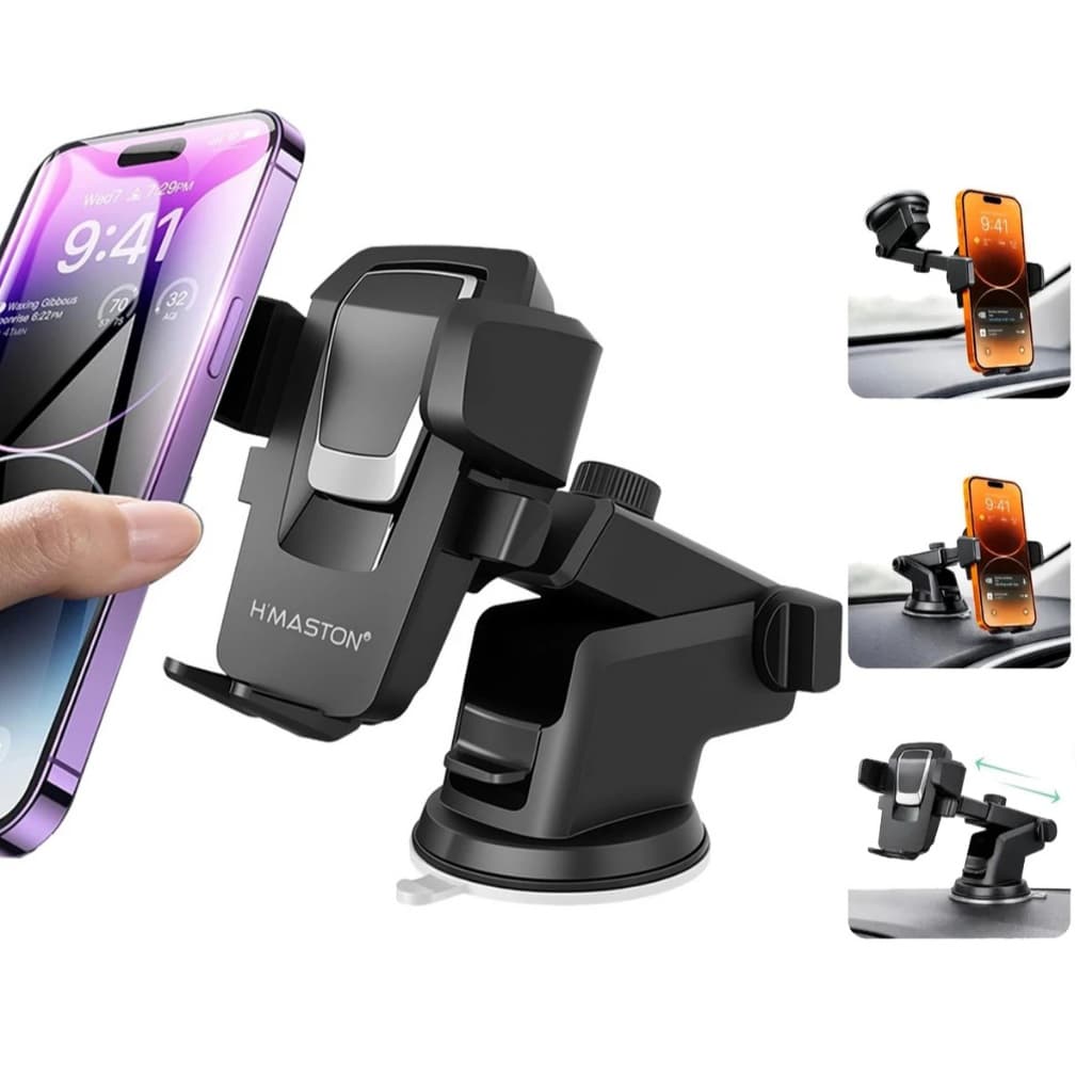 Suporte Celular Veicular Carro Automóvel Saída Ajustável 360° para ventilação/painel/para-brisa