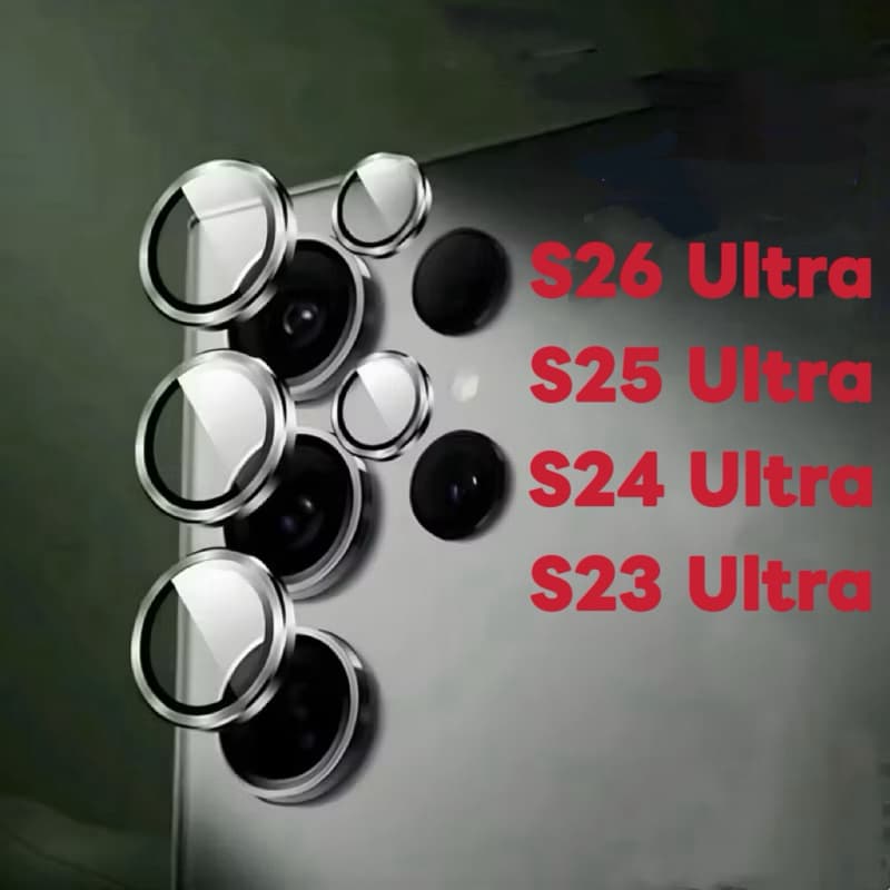 Kit (5 Pcs) Película Protetora de Lentes de câmera Lisa Para samsung S26 Ultra S25 Ultra S24 Ultra S23 Ultra