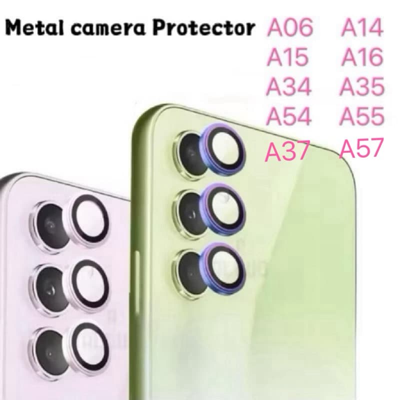 Kit Película Protetora de Lentes de câmera Lisa de metal para samsung A06 A14 A15 A16 A34 A35 A54 A55 A37 A57