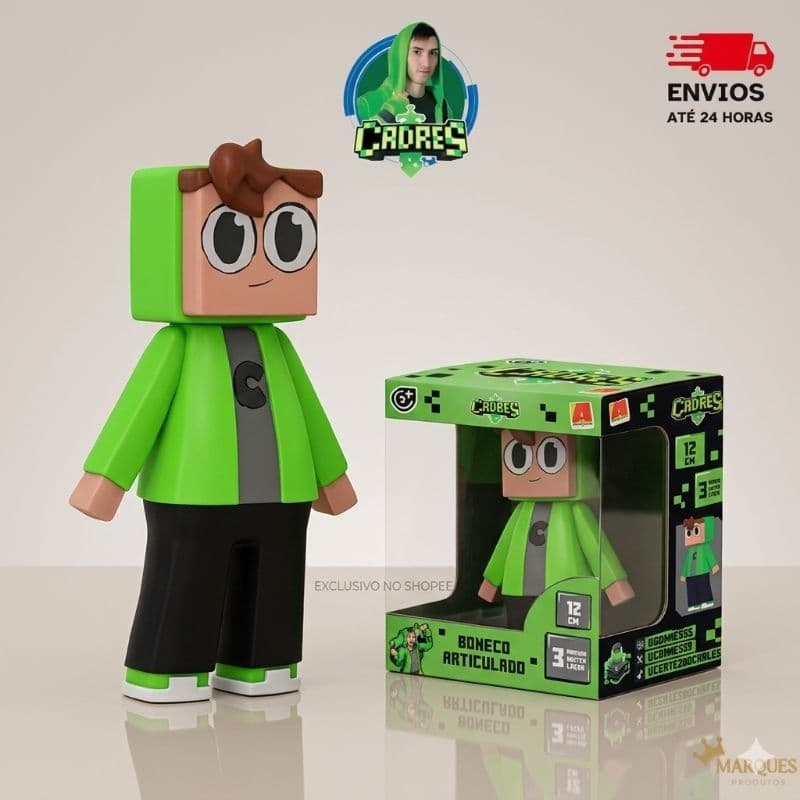 Mini Boneco Cadres em Vinil 12 cm Articulado Original
