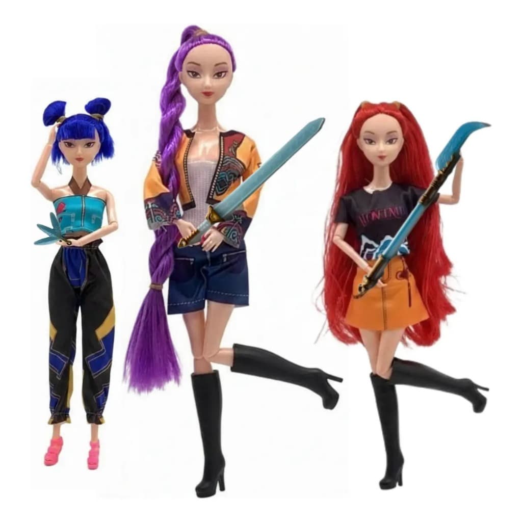 Bonecas Guerreiras K-pop Articuladas Musical Kit 3 Ou Individual Zoey Mira Rumi