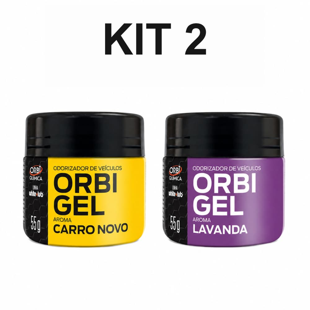 Kit 2 Odorizadores Orbi Lavanda + Carro Novo – Fragrância Refrescante, Fixação Duradoura no Carro