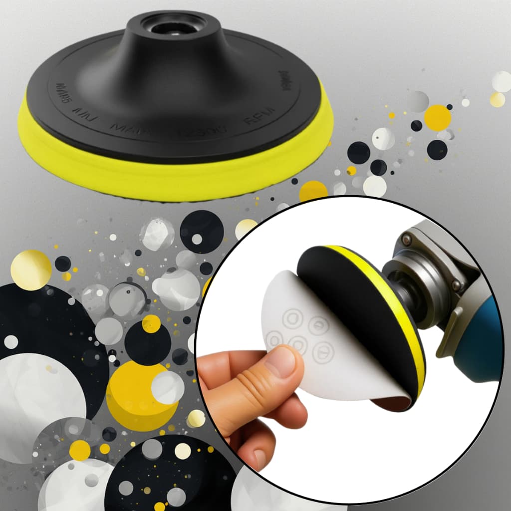Suporte Disco Lixa Velcro 125mm Adaptador M14 Furadeira Esmerilhadeira Polimento Alta Durabilidade