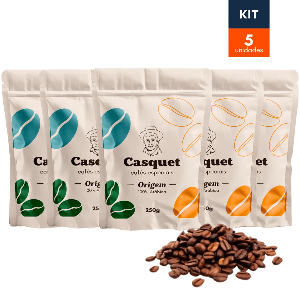 Café Especial Torrado em Grãos 100% Arábica 84+ Pontos 1,25kg | Casquet Origem Minas Gerais