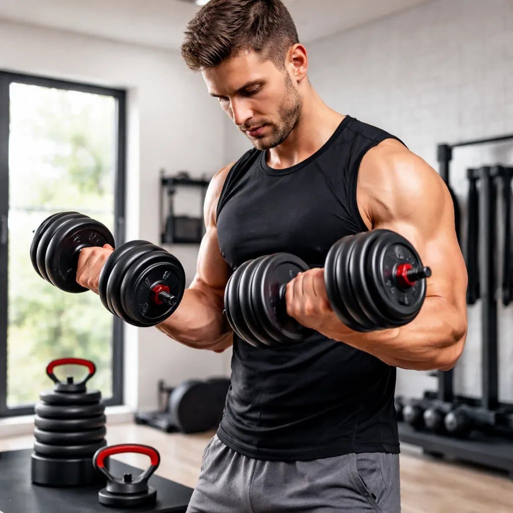 Kit Halteres Barra Anilhas Musculação Fitness Ajustável Academia Até 30kg Fitness