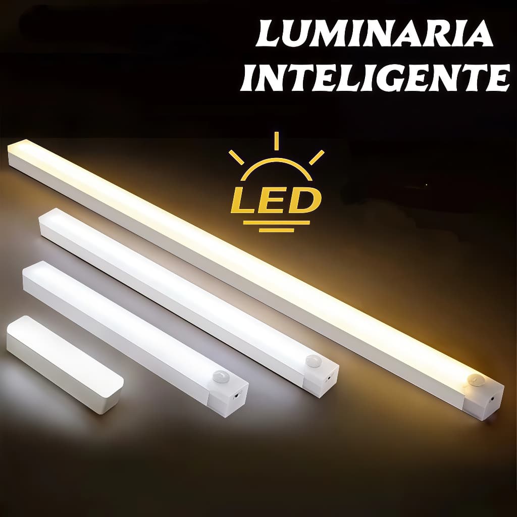 10/30/50CM Smart Luminária Inteligente Ultra LED com sensor de movimento sem fio e Recarregável USB