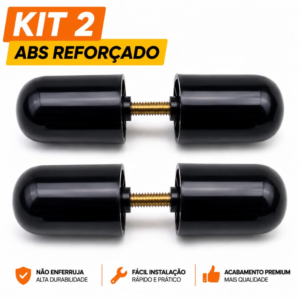 Kit 2 Puxadores Box Banheiro Porta Vidro Blindex Reparo Reposição