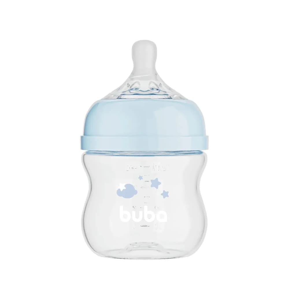 Mamadeira Easy Flow Nuvem Azul 120ml Buba Bebê Silicone