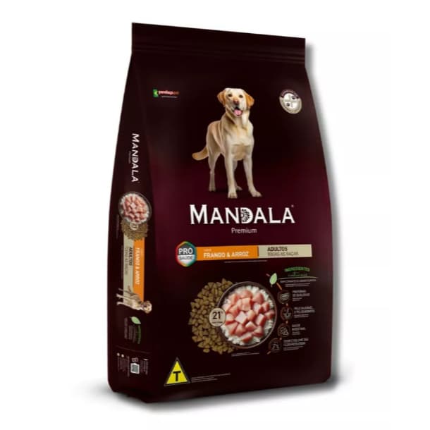 Ração Para Cachorro Adulto Mandala Premium Frango e Arroz – Todas as Raças 10,1kg