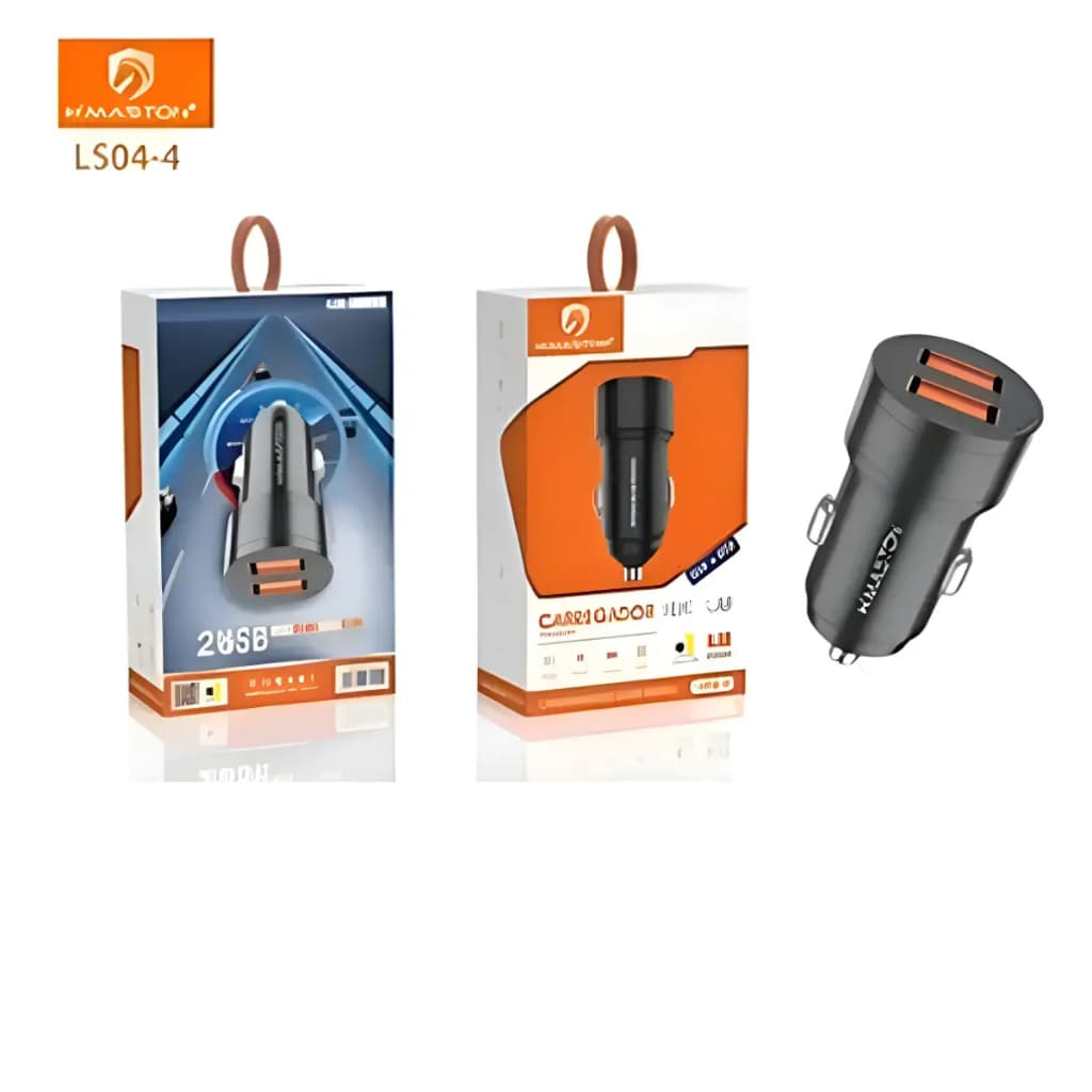 Carregador Veicular Para Carro Gps Turbo 4.8 2 Entradas Portas Usb Homologado