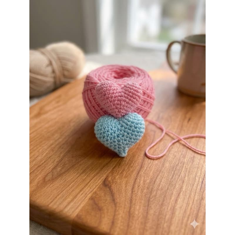 Kit 10 chaveiros amigurumi coração crochê