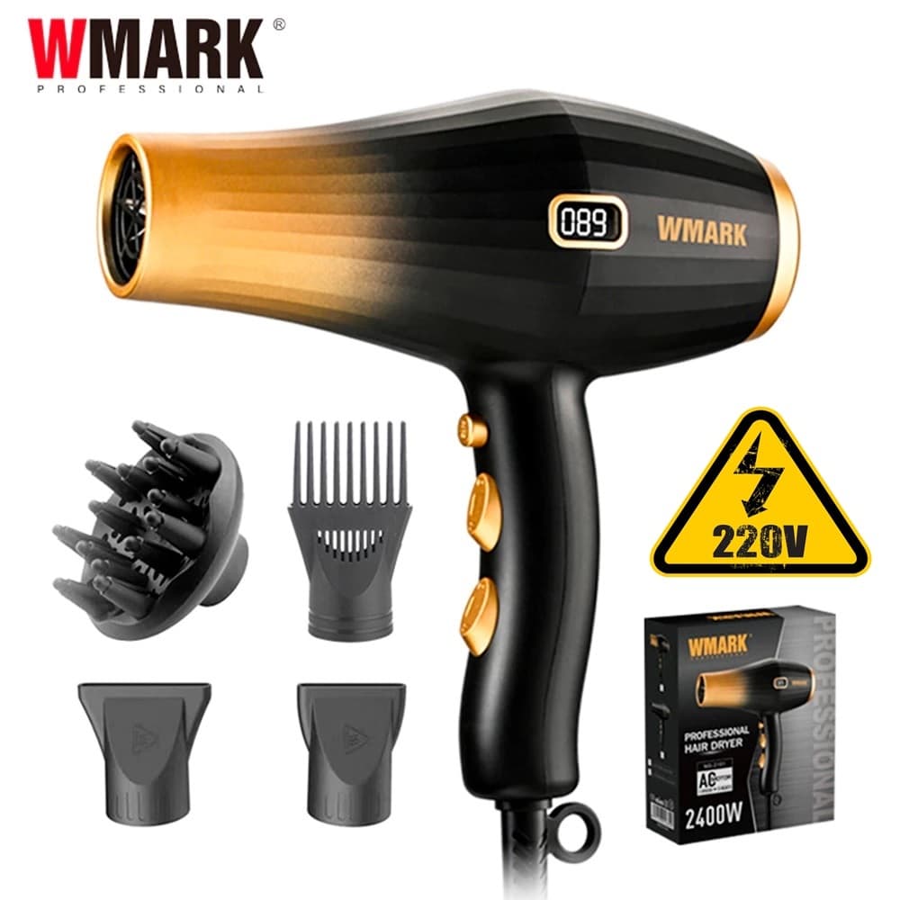 Secador Cabelo WMARK NG 2101 220 Volt Secador Secagem Rapida LED Display Salao Profissional