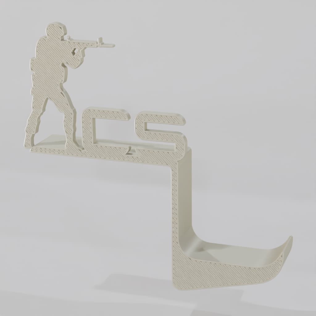 Suporte Headset de MONITOR Counter strike - Suporte Headset para Monitor Counter Strike CS Porta Fone Gamer Clip Monitor