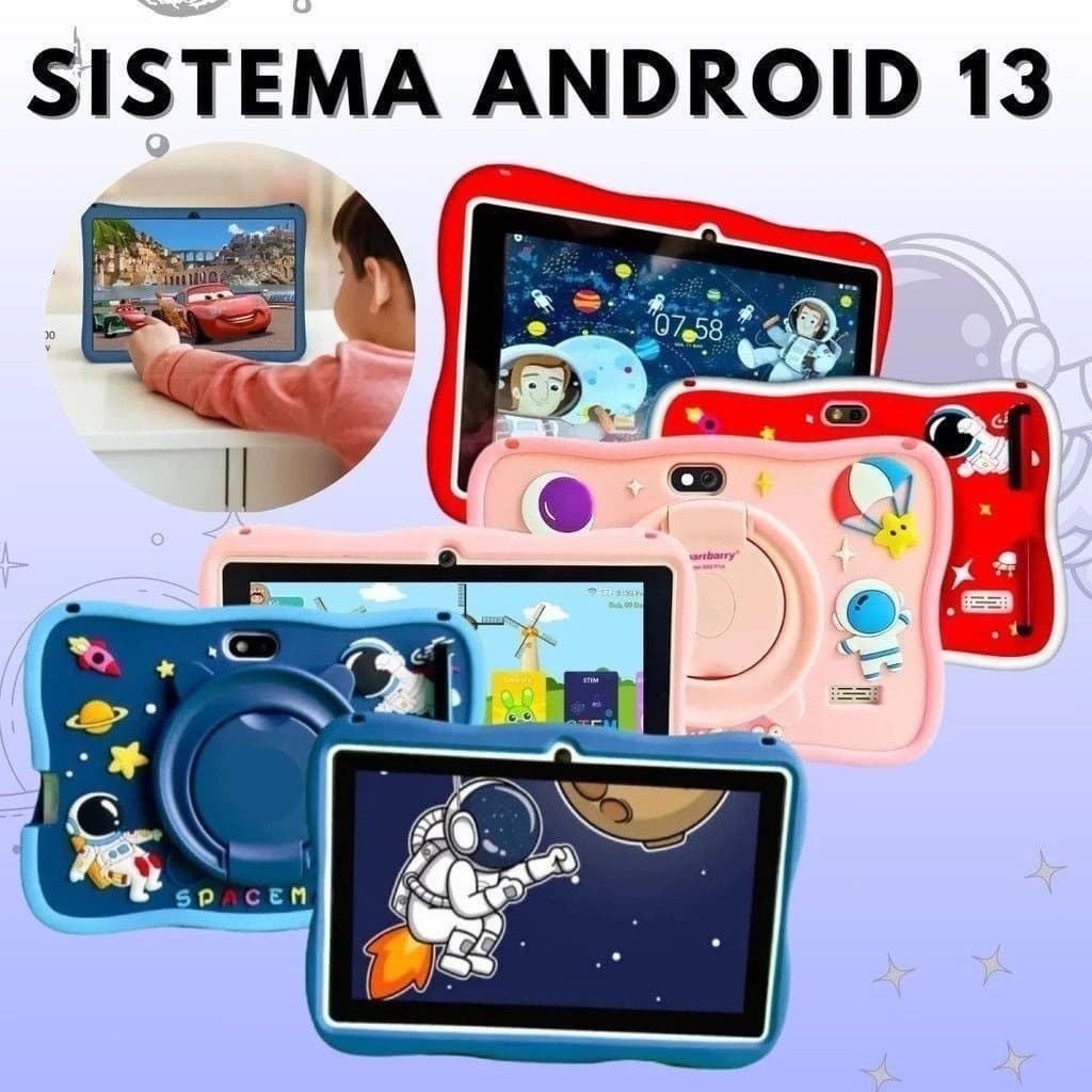 TABLET INFANTIL 7 POLEGADAS ANDROID ANTI QUEDA WIFI BLUETOOTH CONTROLE PARENTAL PARA ESTUDO E DIVERSÃO