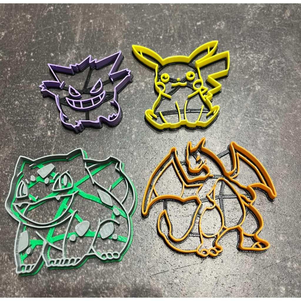 Cortadores de Biscoito/Massinha de Modelar - Pokémon – Impressos em 3D