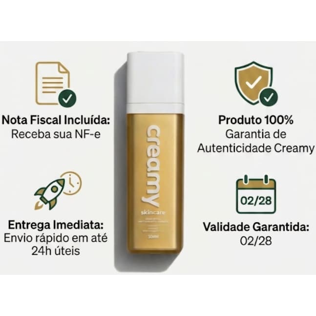 Creamy Skincare Vitamina C Golden 30g Clareador Sérum Facial