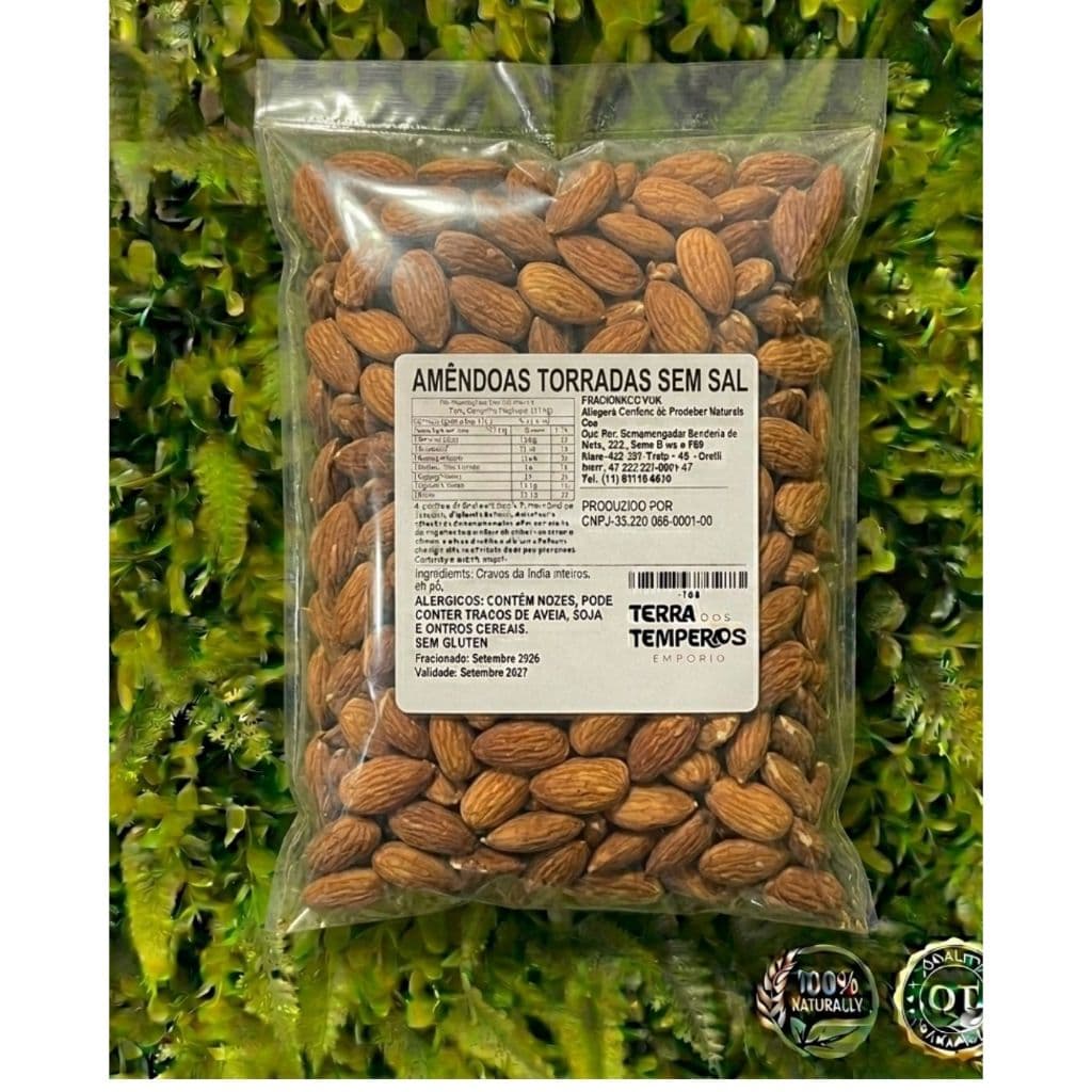 Amêndoa Torrada Sem Sal Premium Integral Nutritiva Saudável