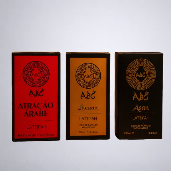 Kit 3 Perfume Masculino Árabe Latifah Importado Fixação Intensa 100ml Árabe Moderno Sofisticado