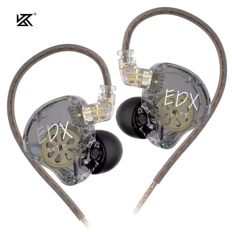 Fones de Ouvido KZ Edx Lite Dinâmicos Intra-Auriculares Monitor, Hi-Fi - Retorno de Palco, Gamer