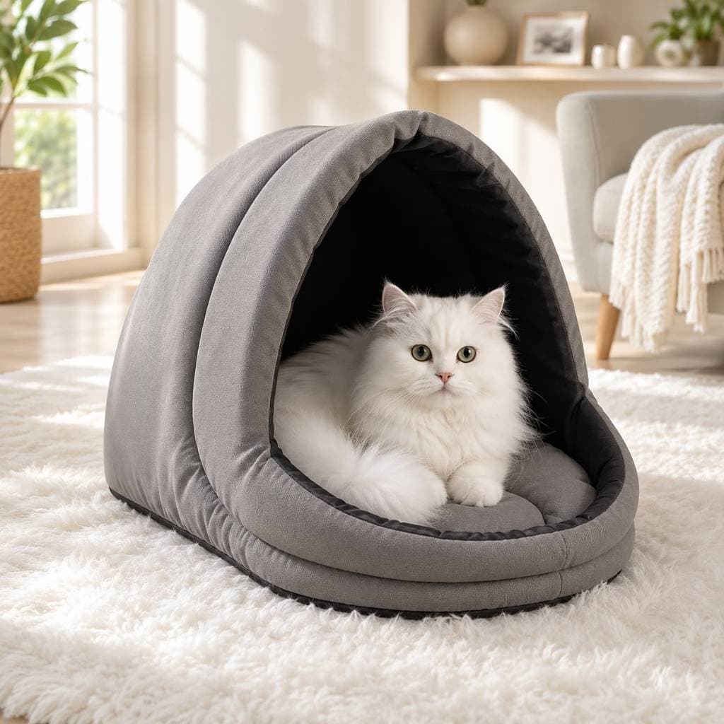Caminha Iglu Pet Suede Premium Toca Casinha com Fundo Impermeável e Costura Reforçada Cachorro Gato