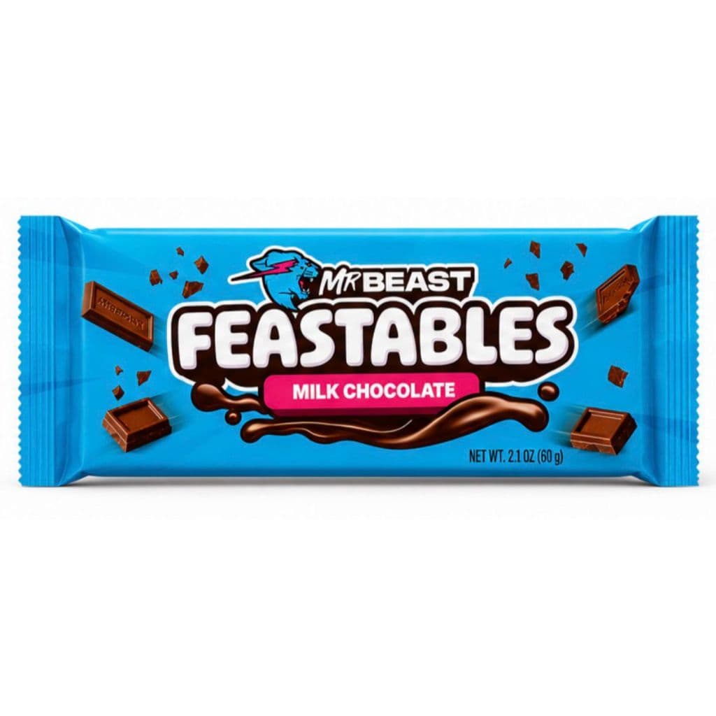 Feastables Chocolate Ao Leite Importado Mr. Beast 60g