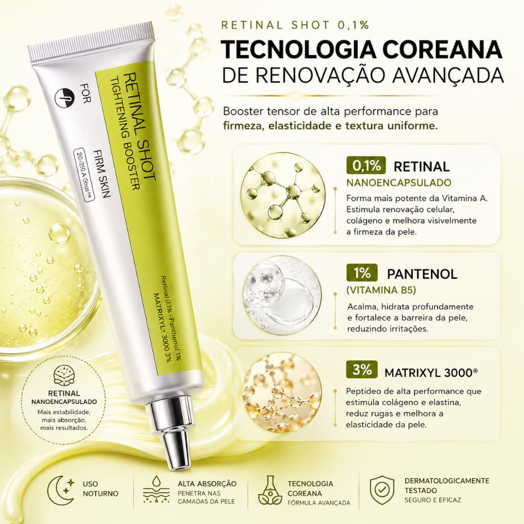 Retinal Shot Coreano Original Anti-Idade 15ml