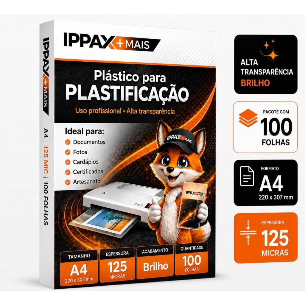 Plástico Para Plastificação Polaseal A4 0.05 0,05mm Pouch Film 125 Micras C/100 220x307 Laminadora