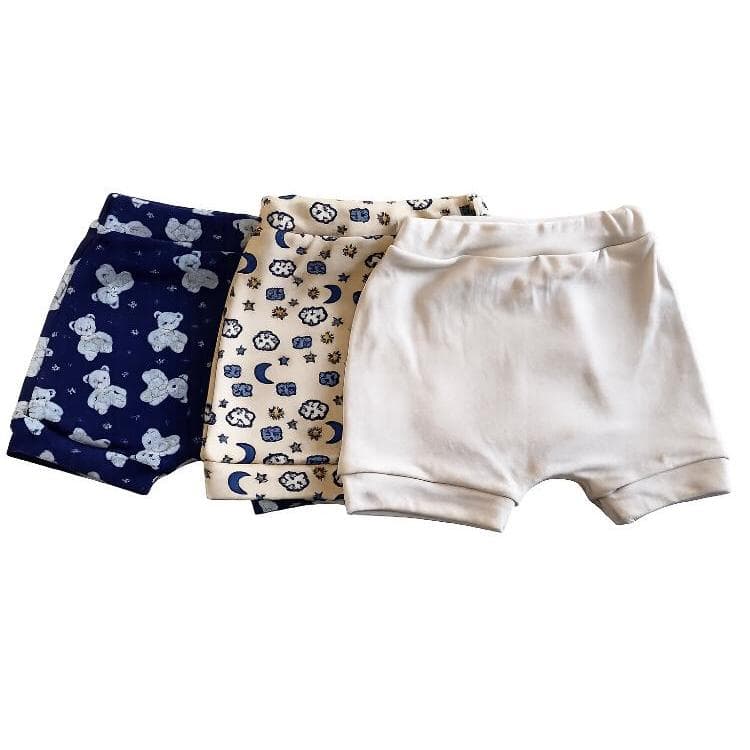 Kit 3 Shorts Tapa Fralda Bebê Bundão Algodão Cobre Fralda Infantil Calcinha  Barato alta qualidade