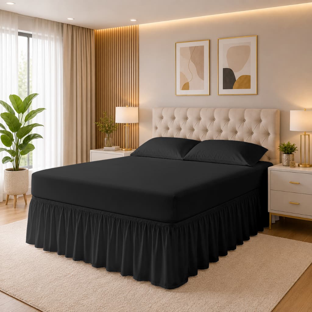 Jogo de Cama Box Completo Kit de Lençol + Saia Box 150 Fios Solteiro Casal Queen King Resistente